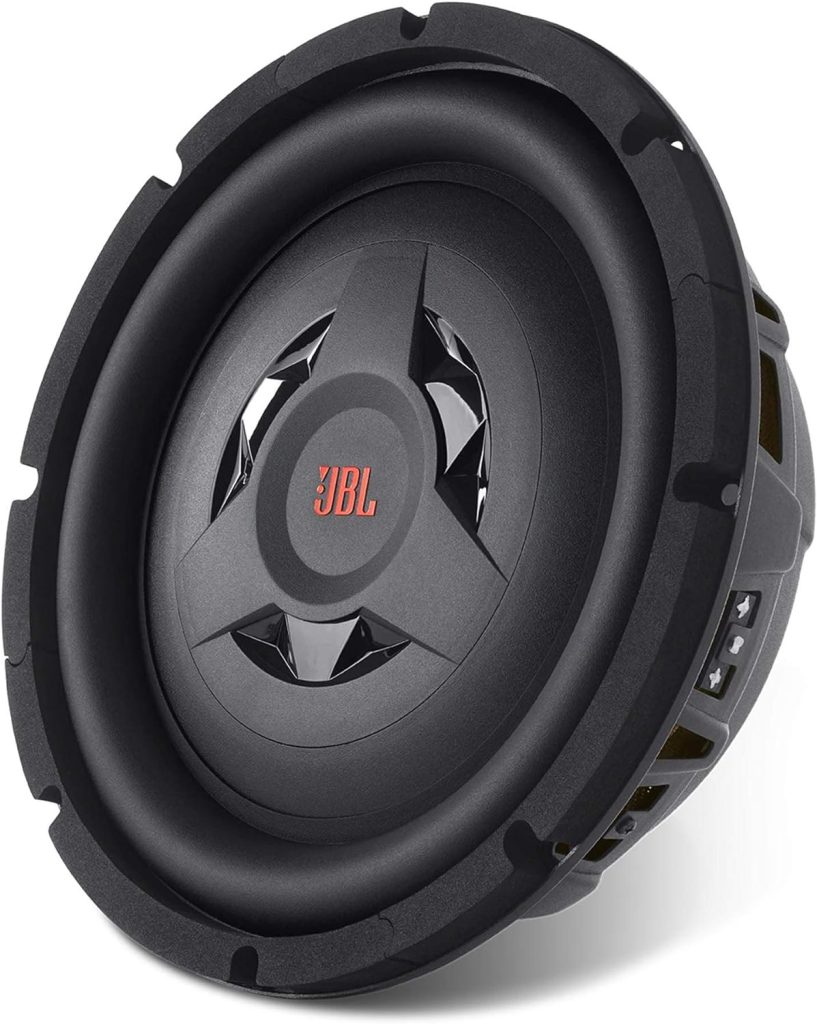 JBL Club WS1000 - 10” shallow mount subwoofer w/SSI™ (Selectable Smart Impedance) switch from 2 to 4 ohm, Black