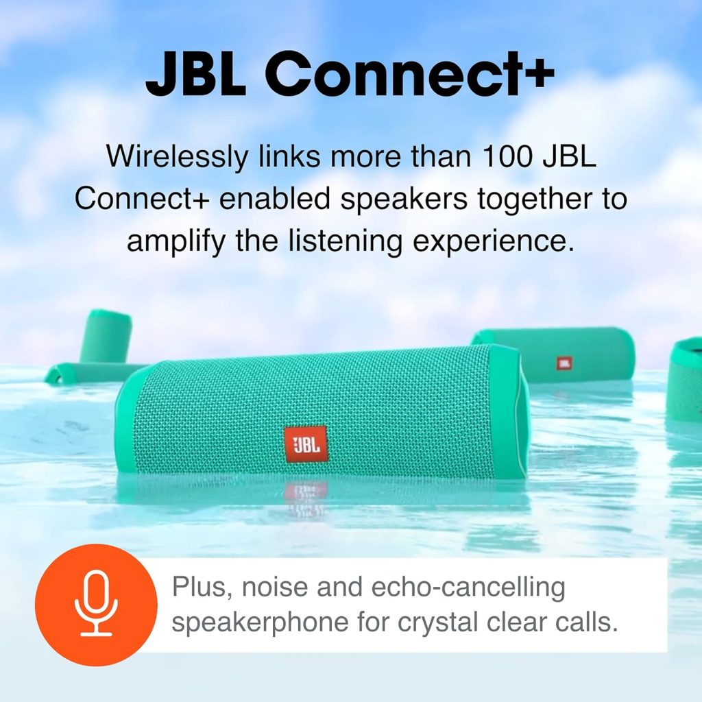 JBL Flip 4, Black - Waterproof, Portable  Durable Bluetooth Speaker - Up to 12 Hours of Wireless Streaming - Includes Noise-Cancelling Speakerphone, Voice Assistant  JBL Connect+