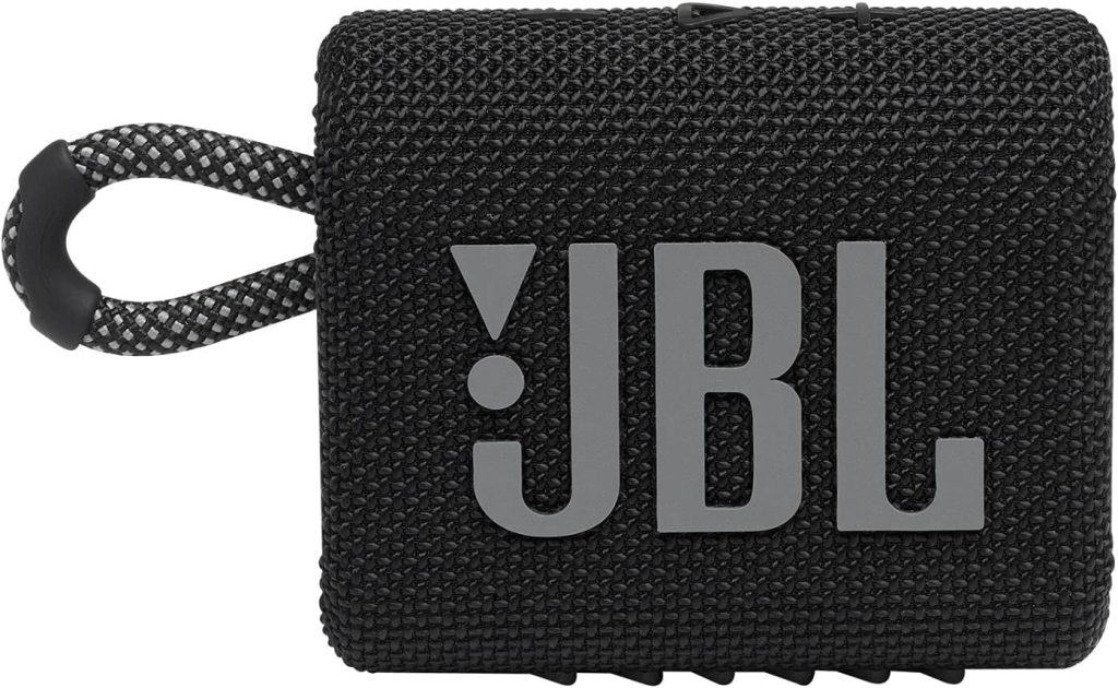 JBL Go 3: Portable Speaker with Bluetooth, Built-in Battery, Waterproof and Dustproof Feature - Black