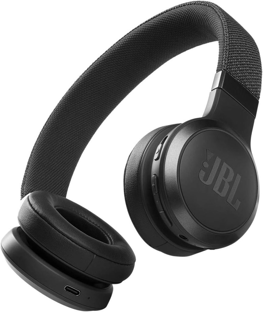 JBL Live 460NC - Wireless On-Ear Noise Cancelling Headphones with Long Battery Life and Voice Assistant Control - Black, Medium