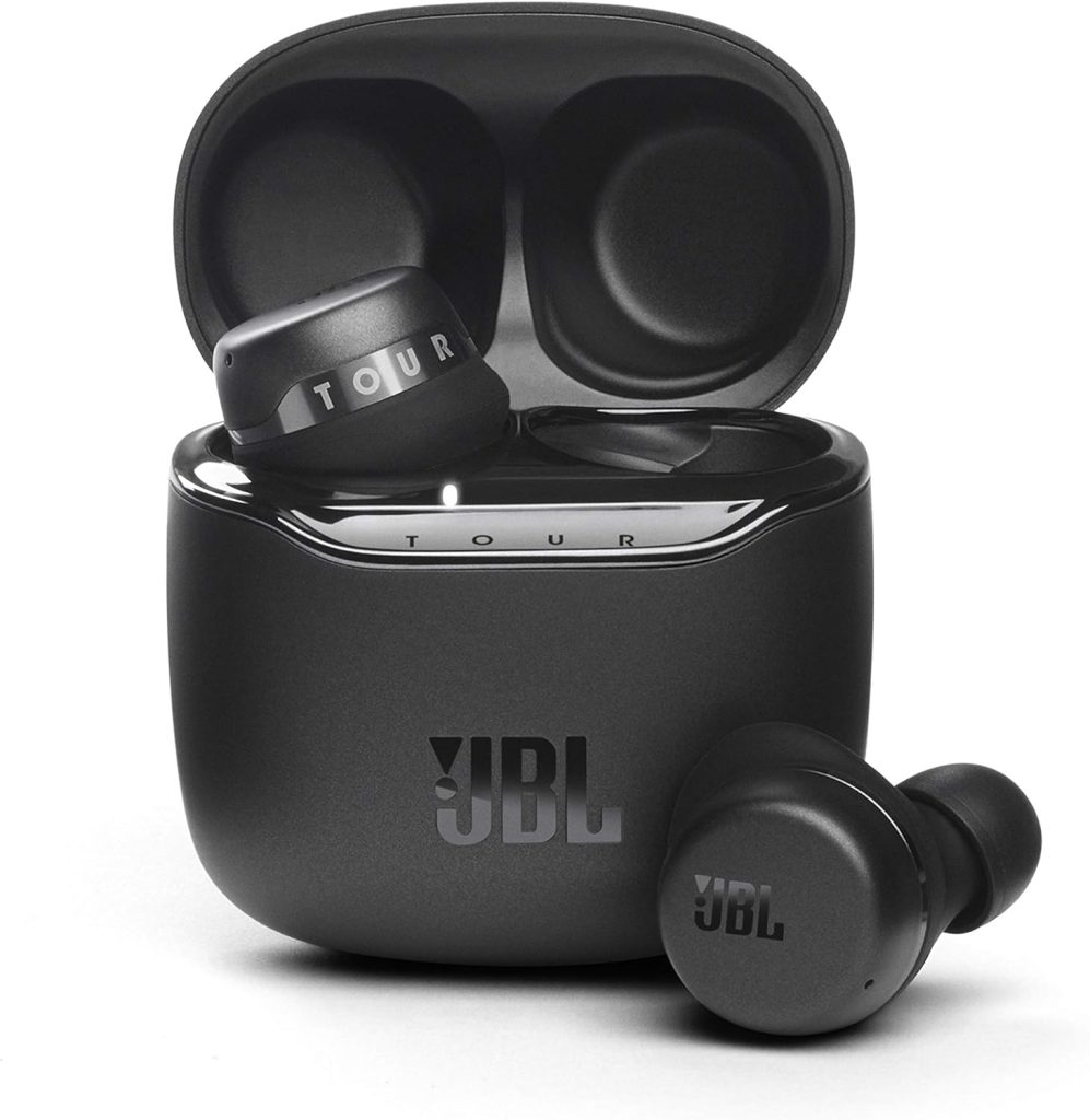 JBL Tour PRO+ TWS True Wireless Bluetooth Earbuds, Noise Cancelling, up to 32H Battery, 3 mics, Wireless Charging, Google Assistant and Alexa Built-in (Black)
