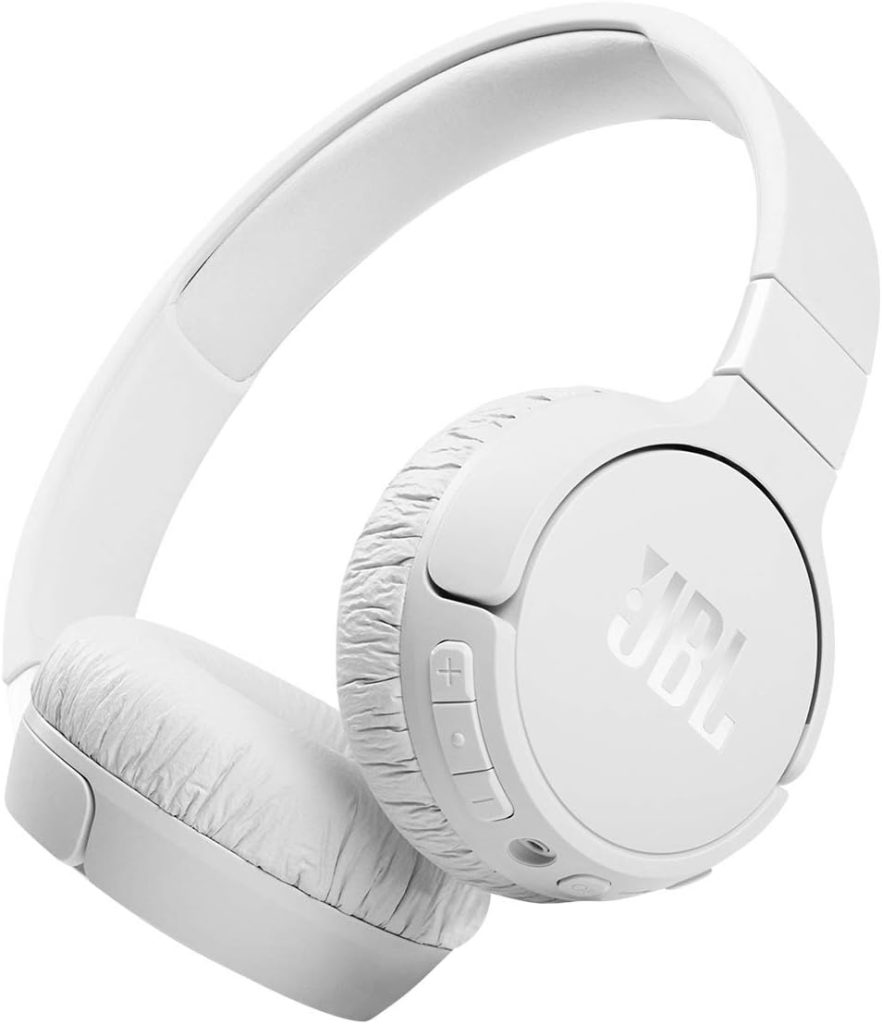 JBL Tune 660NC: Wireless On-Ear Headphones with Active Noise Cancellation - White, Medium