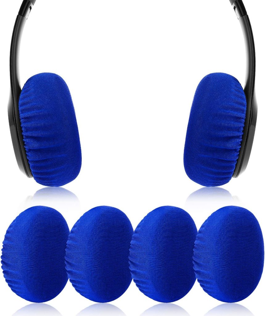Jecobb Flex Fabric Earpad Cover Protectors with Stretchable and Washable Lycra for Beats Solo 3/2 Wireless/Wired and Other Headphones with 1.57-3.14 Inch Ear Cushions [ 2 Pairs ] (Blue)