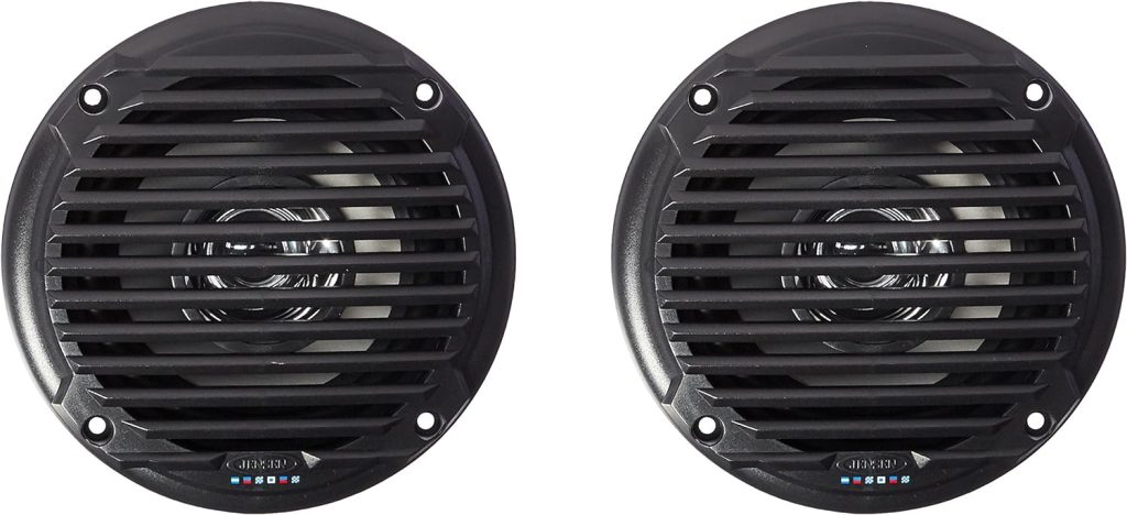 Jensen MS5006BR Black 5.25 Dual Cone Waterproof Speakers