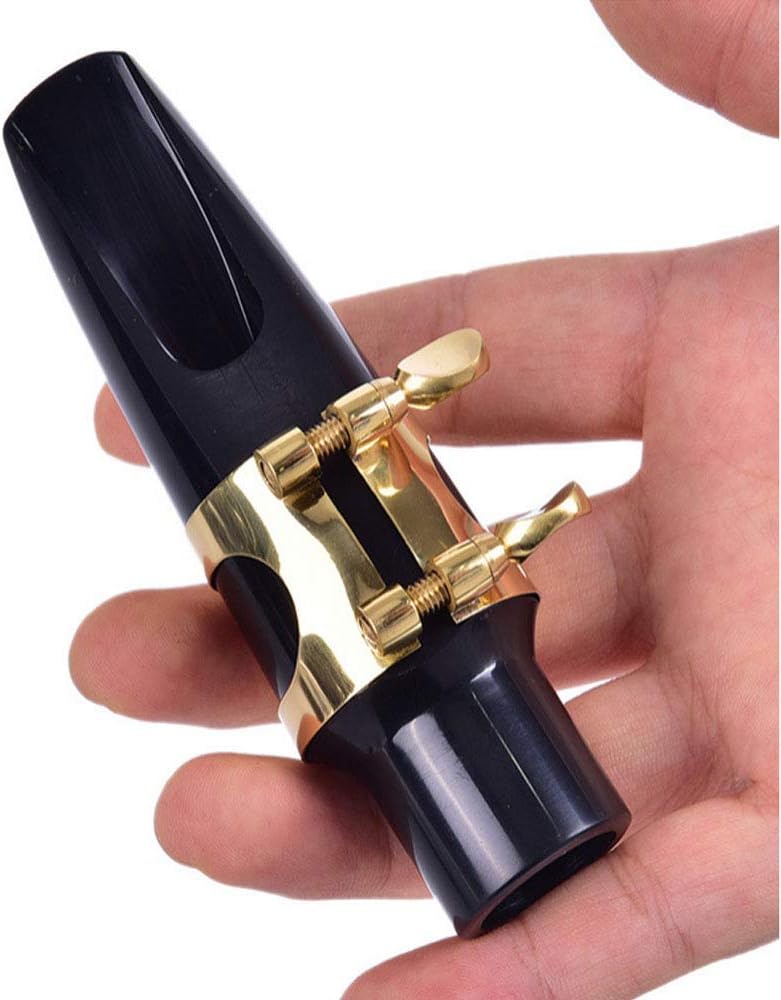 Jiayouy Alto Sax Mouthpiece Ligature Double Screws Ligature Brass