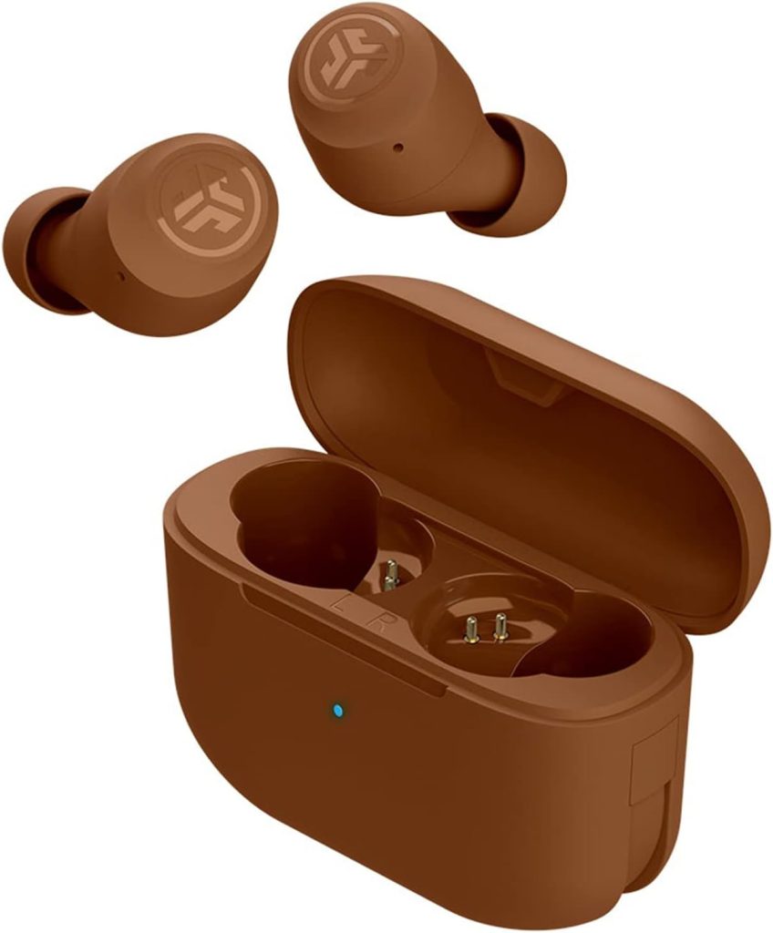 JLab Go Air Tones, True Wireless Earbuds Designed with Auto On and Connect, Touch Controls, 32+ Hours Bluetooth Playtime, EQ3 Sound, and Dual Connect, Natural Earthtone Color (1615 C)