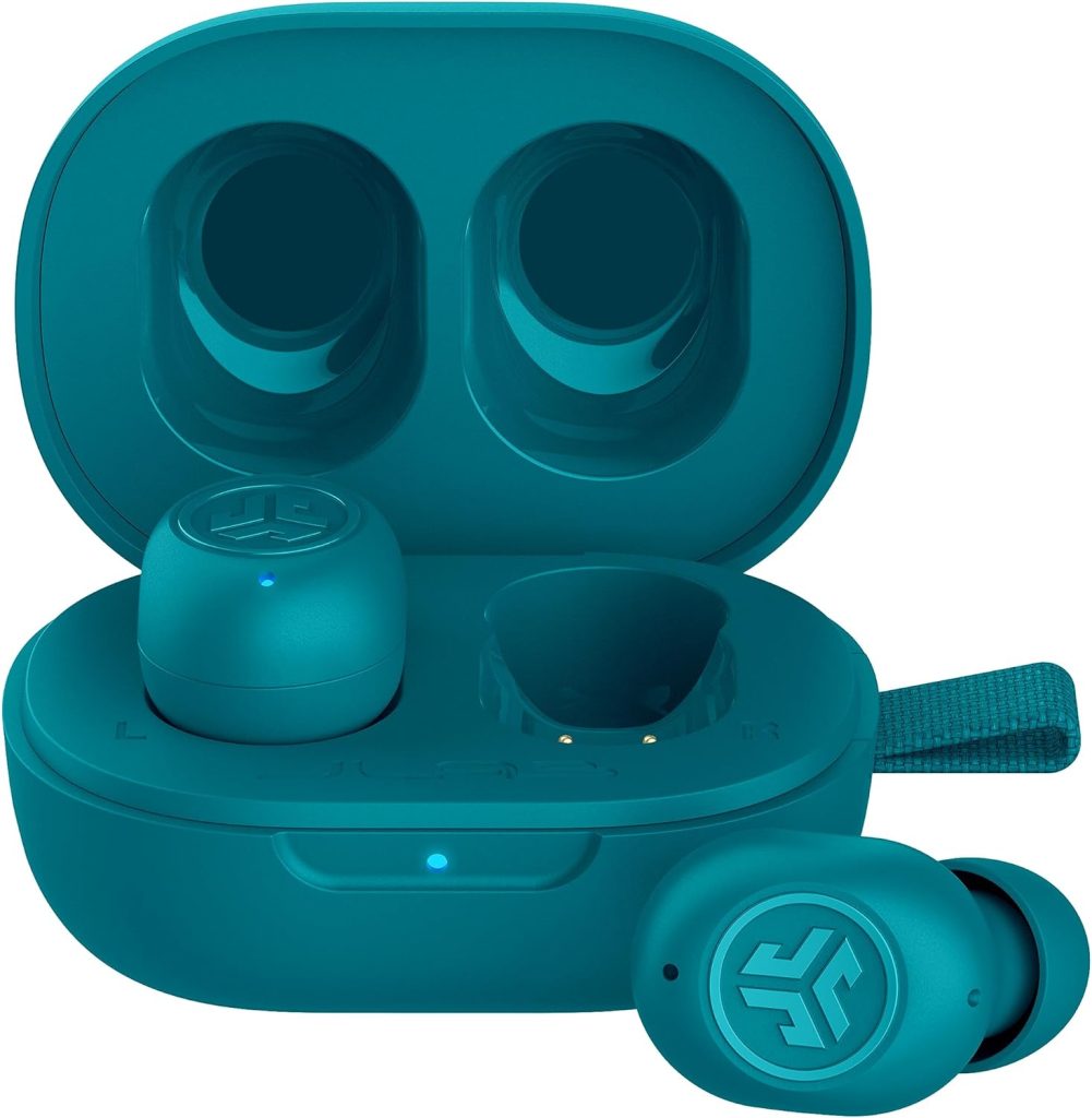 JLab JBuds Mini True Wireless Bluetooth Earbuds + Charging Case, Teal, IP55 Sweat and Dust Proof, Bluetooth Multipoint, Be Aware Audio, 3 EQ Sound Settings, Crystal Clear Calls