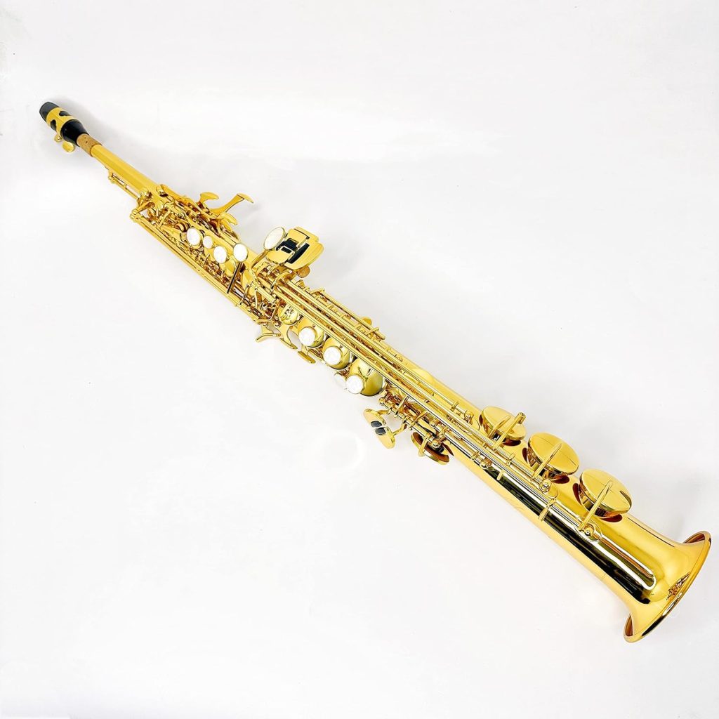 Jody Blues JSS-801 Golden Bb Soprano Sax Professional Level with Tuner Mouthpiece Reeds Case