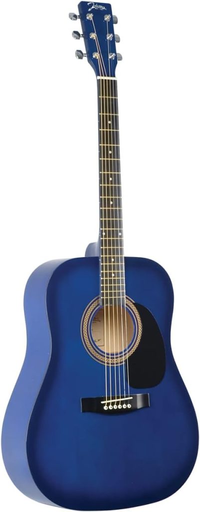 Johnson JG-610-BL-¾ 610 Player Series ¾ Size Acoustic Guitar, Blue