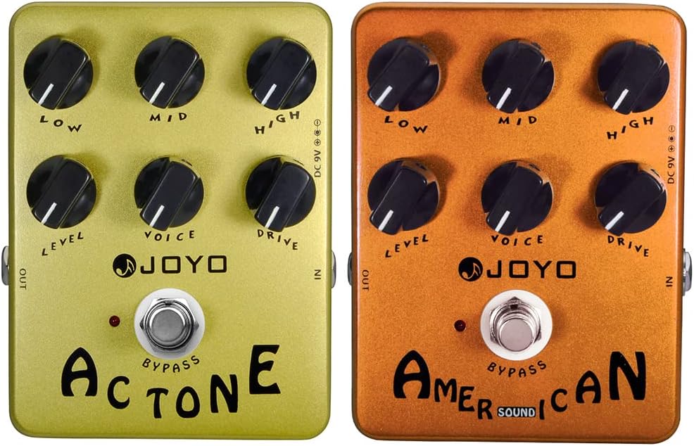 JOYO AMP Simulator Pedals AC Tone and American Sound for Electric Guitar Most Frequently Combination Budget Pedals in Bundle