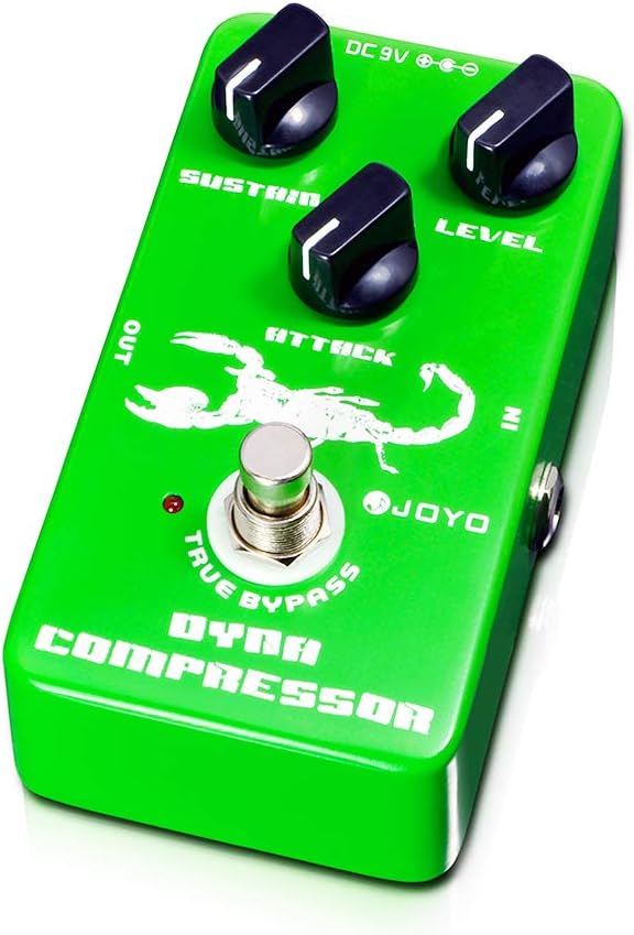 JOYO Dynamic Compressor Pedal Low Noise re-Creation Classic Ross Compressor for Electric Guitar  Bass - True Bypass (JF-10)