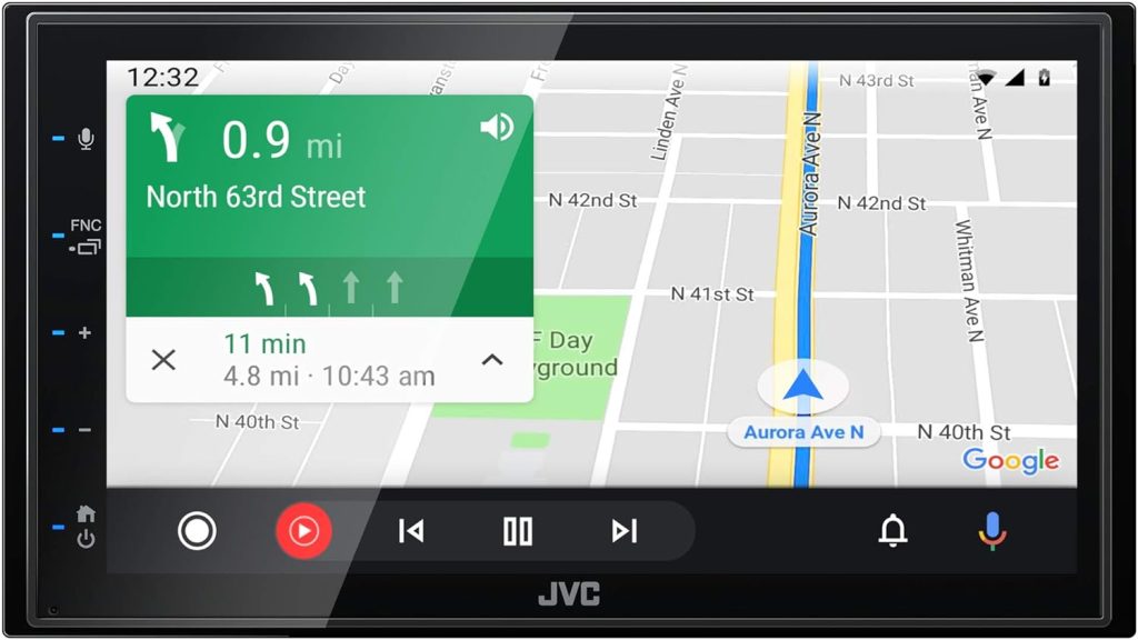 JVC KW-M560BT Apple CarPlay Android Auto Multimedia Player w/ 6.8 Capacitive Touchscreen, Bluetooth Audio and Hands Free Calling, MP3 Player, Double DIN, 13-Band EQ, SiriusXM, AM/FM Car Radio