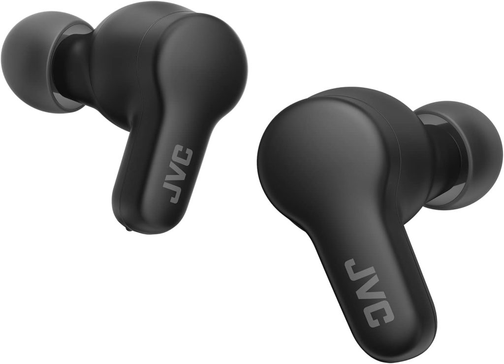 JVC New Gumy True Wireless Earbuds Headphones, Long Battery Life (up to 24 Hours), Sound with Neodymium Magnet Driver, Water Resistance (IPX4) - HAA7T2B (Olive Black), Compact