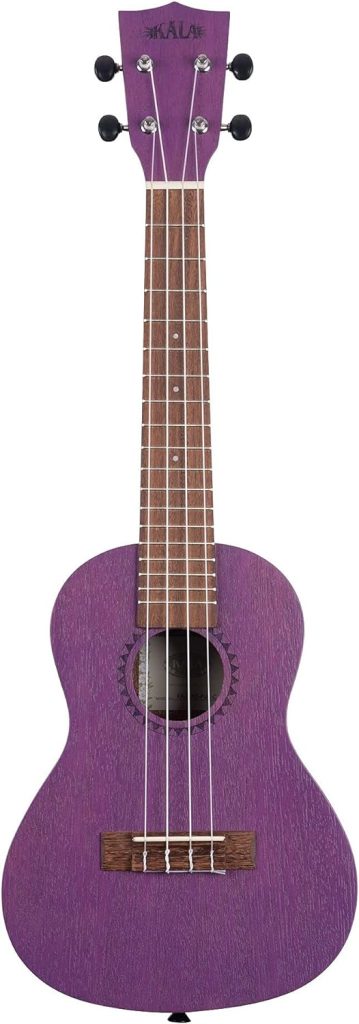 Kala Brand Music Co. Watercolor Meranti Collection, 4-String Ukulele, Right, Purple, Concert (KA-MRT-PUR-C)