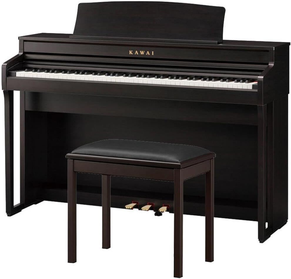 Kawai CA49 88-Key Grand Feel Compact Digital Piano with Bench, Premium Rosewood