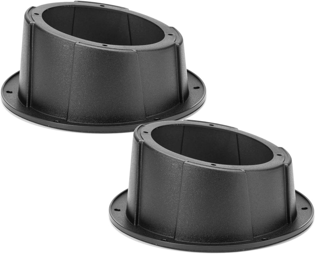KEMIMOTO Pairs of 6.5 Inch Speaker Pods, Universal Angled Boxes Enclosures for 6.5 Speakers Compatible with UTVs, RVs, Cars, Boats, Trunks, Trailers - 9.56 Inch Surface Mount