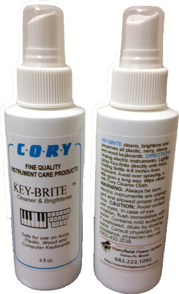 Key-Brite Piano Key Cleaner 8 oz by Cory, Distributed by A Fully Authorized Cory Products Dealer