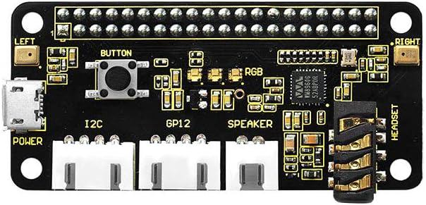 KEYESTUDIO ReSpeaker 2-Mic Pi HAT V1.0 for Raspberry Pi 4/4B, Raspberry Pi 3 3B /2B