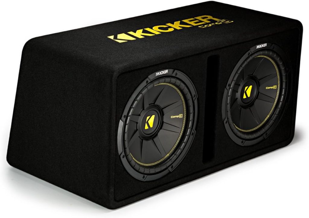 KICKER 44DCWC122 1200w Dual 12 Loaded Ported Subwoofer Enclousre CompC Sub Box