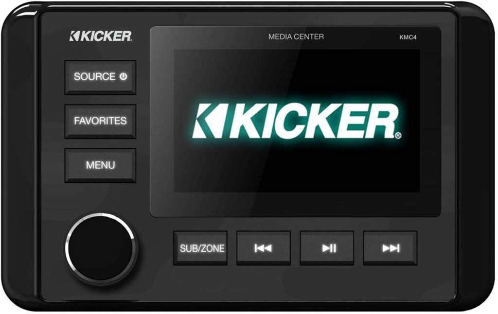 Kicker 46KMC4 Dual-Zone 3 LCD Marine Digital Media Gauge Receiver w/Bluetooth/USB