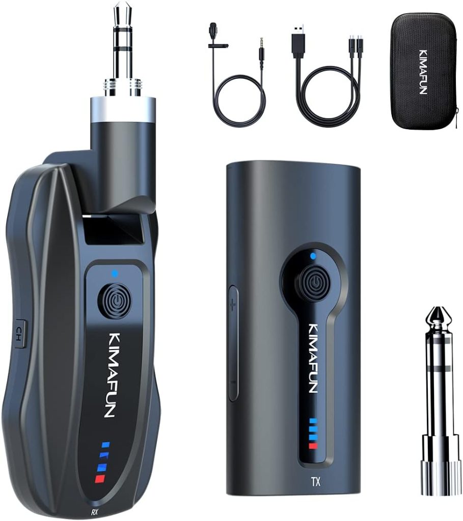 KIMAFUN Wireless Lavalier Microphone System, Lapel Mic for Speaker, Teacher, Classroom, Power Amplifier, G70(1TX1RX)