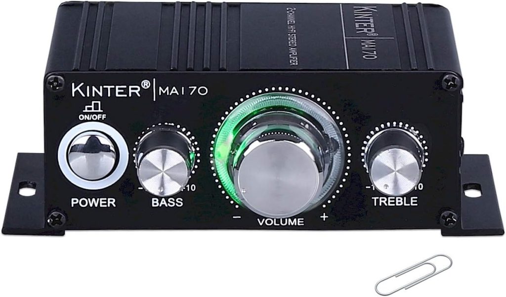 Kinter MA170 12V 2 Channel Mini Digital Audio Power Amplifier for Car or Mp3 Without Power Supply