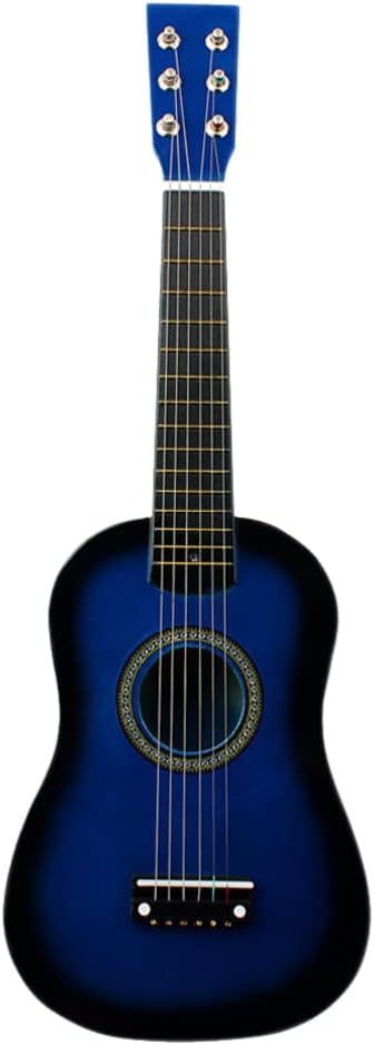 Kisangel 1pc Kids Beginner Guitar 23 Inch Guitar 6 String Vintage Style Acoustic Guitar Wooden Guitar Music Instruments for Kids(Blue)