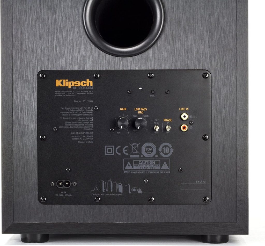 Klipsch R-10SWi 10 Wireless Subwoofer - Brushed Black Vinyl