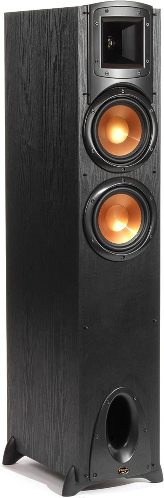 Klipsch Synergy Black Label F-200 2.0 Dual Floorstanding Speaker with Proprietary Horn Technology, Dual 6.5” High-Output Woofers, with Room-Filling Sound in Black
