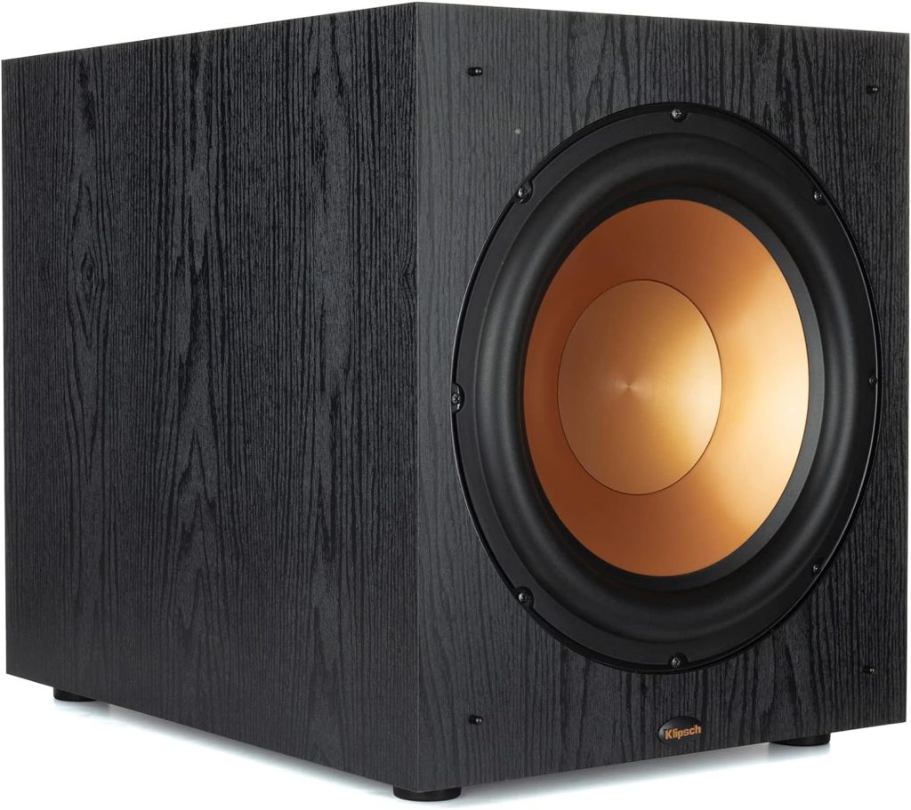 Klipsch Synergy Black Label Sub-120 12” Front-Firing Subwoofer with 200 Watts of continuous  400 watts of Dynamic Power, and Digital Amplifier for Powerful Home Theater Bass in Black