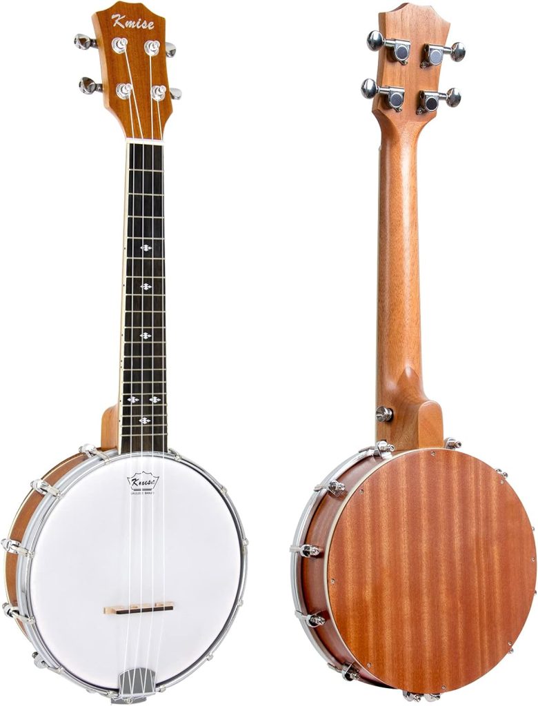 Kmise 4 String Banjo Ukulele Banjo lele Uke Concert 23 Inch Size Sapele Wood
