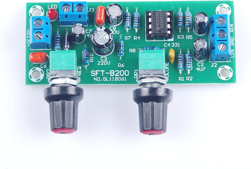 KNACRO DC 10V-24V Low-Pass Filter NE5532 Bass Tone Subwoofer Pre-Amplifier Preamp Board