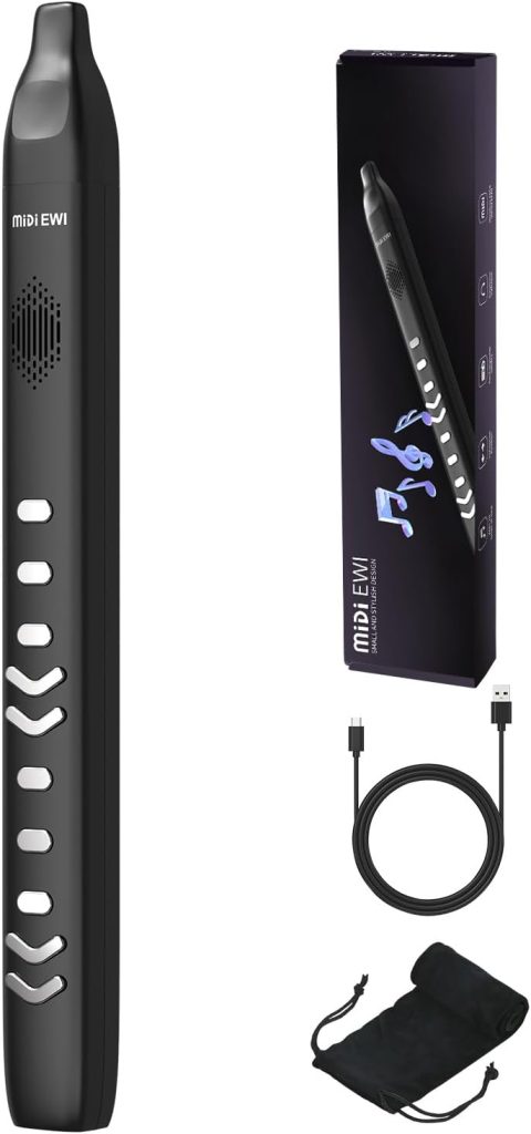KONIX Upgrade Digital Wind Instrument, DC06 Portable Electronic Wind Instrument Synthesizer Rechargeable, More Sensitive Key for Beginner and Adult