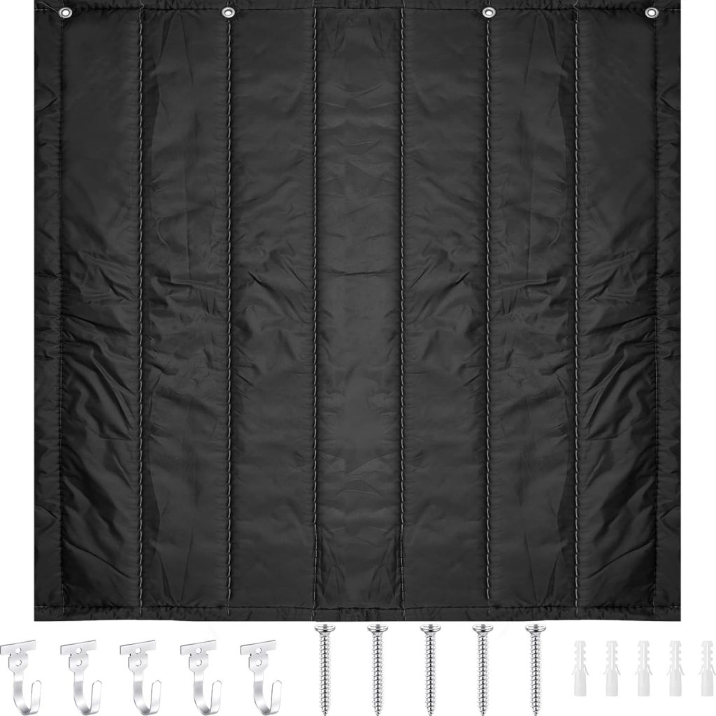Large Sound Dampening Blanket Soundproof Blanket for Door Acoustic Noise Blocking Blanket Studio Sound Absorption Sheet (48 x 48 Inch)
