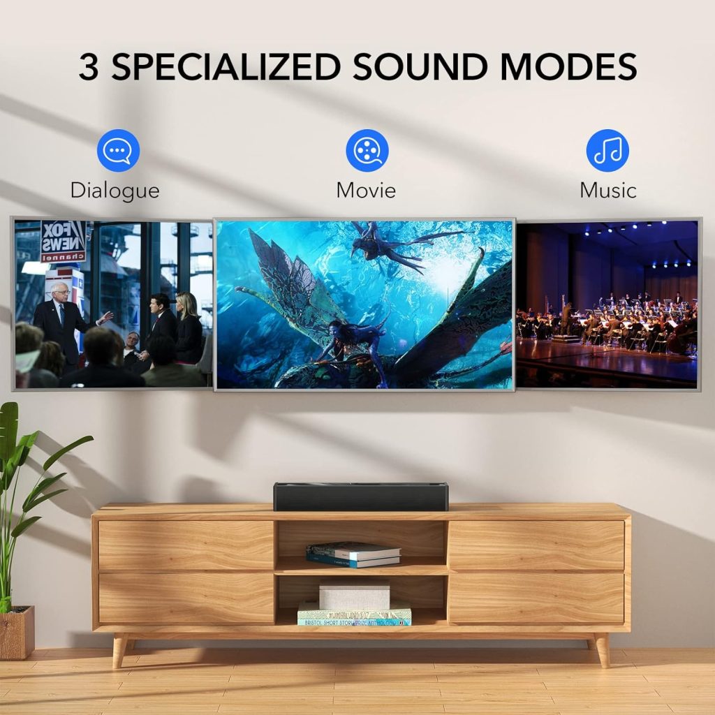 LARKSOUND Sound Bar for TV, Surround Sound System, TV Speaker Soundbar with Bluetooth/HDMI ARC/Optical/AUX/USB, 31 Inch