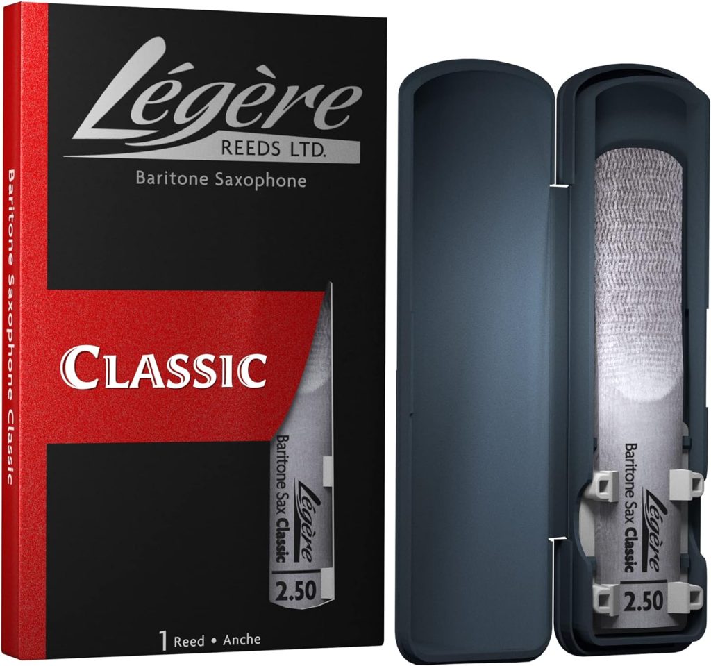 Légère Reeds Premium Synthetic Woodwind Reed, Baritone Saxophone, Classic, Strength 2.50 (BS2.50)