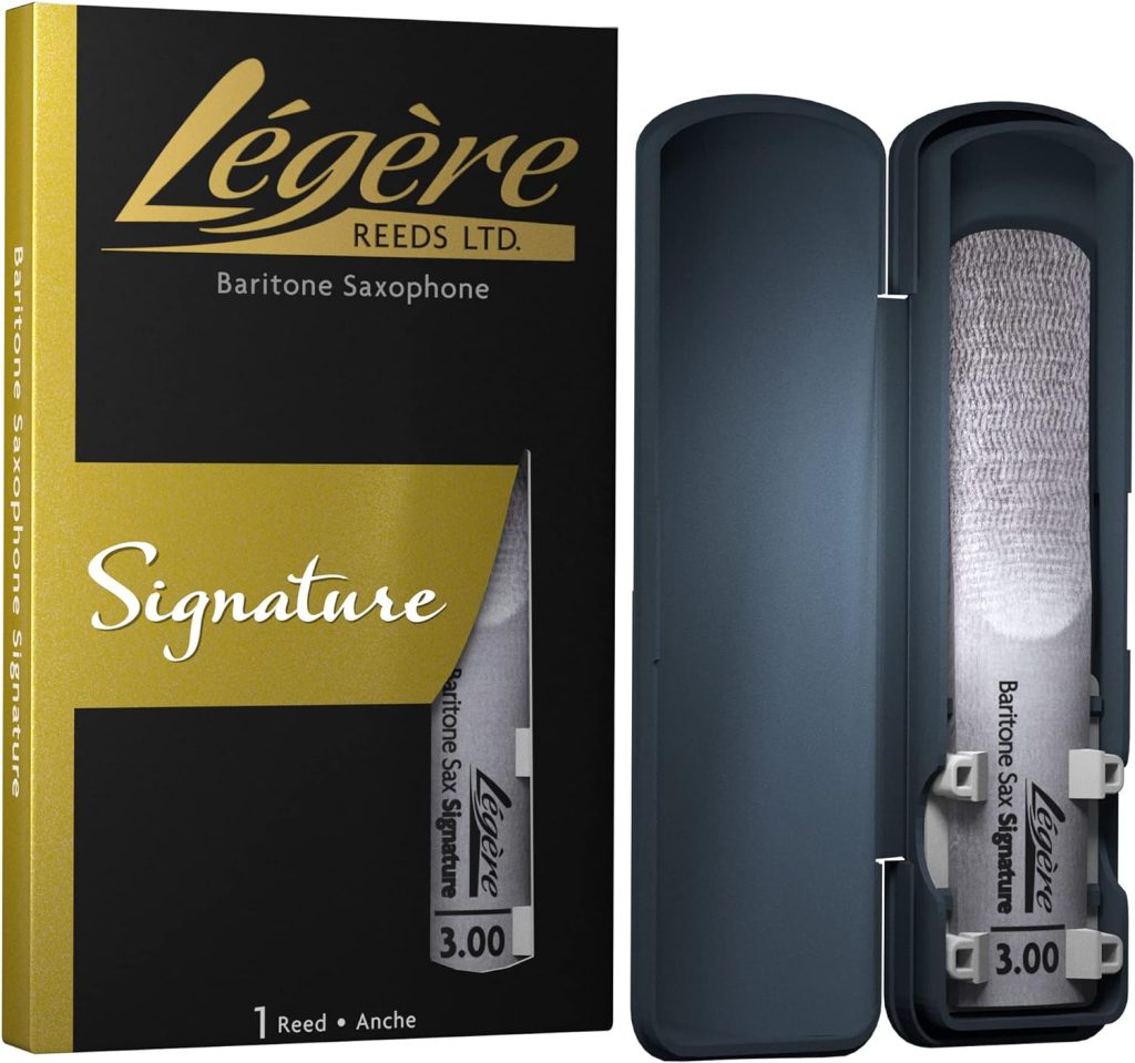 Légère Reeds Premium Synthetic Woodwind Reed, Baritone Saxophone, Signature, Strength 3.00 (BSG3.00)