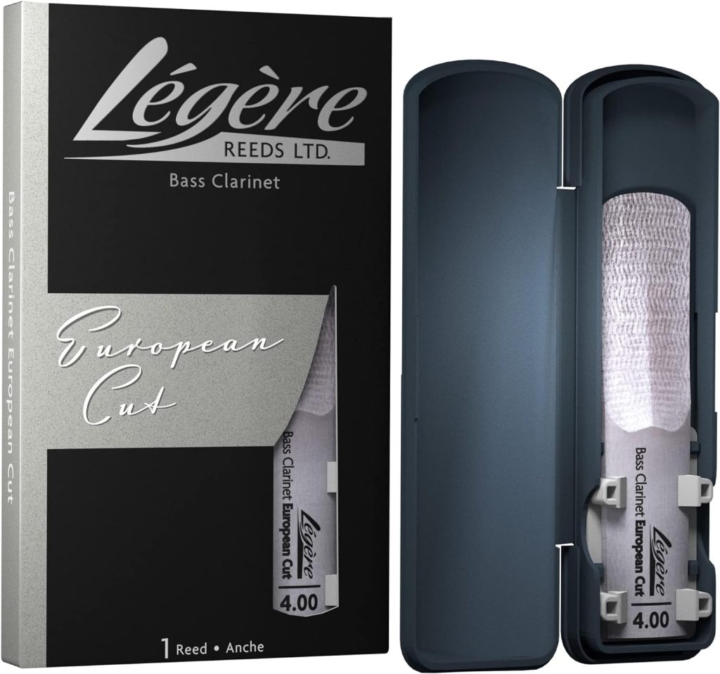 Légère Reeds Premium Synthetic Woodwind Reed, Bass Clarinet, European Cut, Strength 4.0 (BCES4.00)