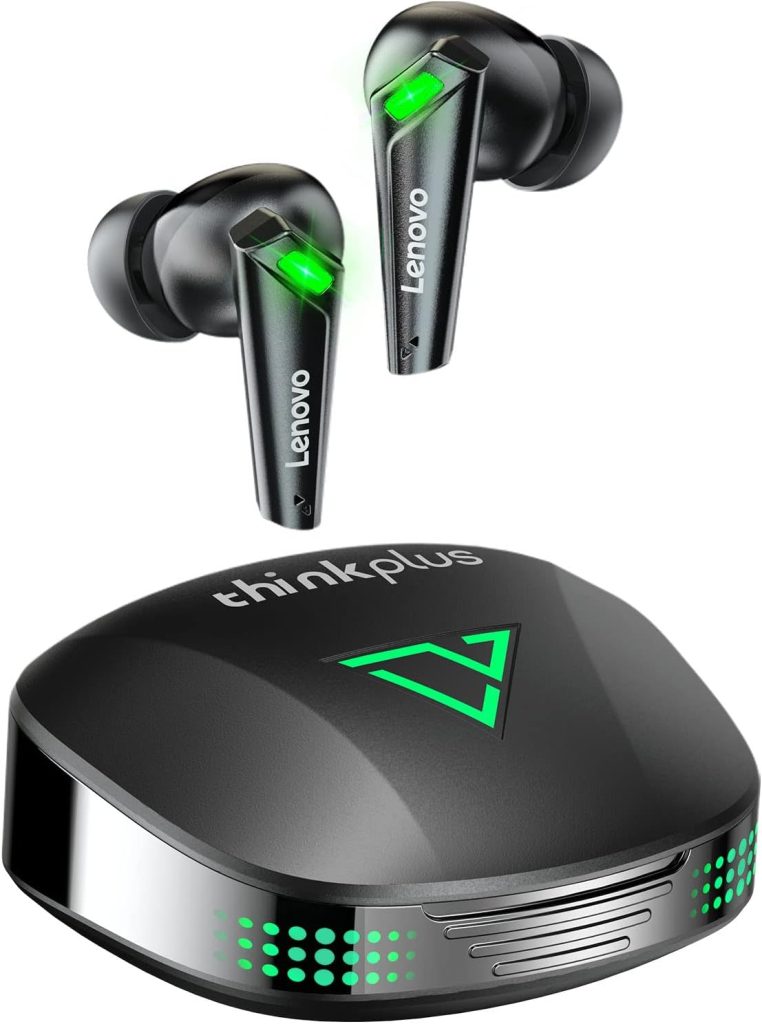 Lenovo Thinkplus XT85II Wireless Game Earphones: HiFi Stereo Sound  Touch Control Microphone Black