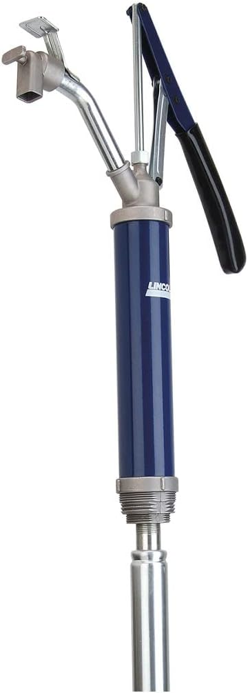 Lincoln 1340 Lever-Action Barrel Pump with Telescopic Pick-Up Tube, 14 oz. Per Stroke, Standard Threaded Hose Connection, Fits Standard Steel or Plastic Drums with 1.5-Inch and 2-Inch Threaded Bungs