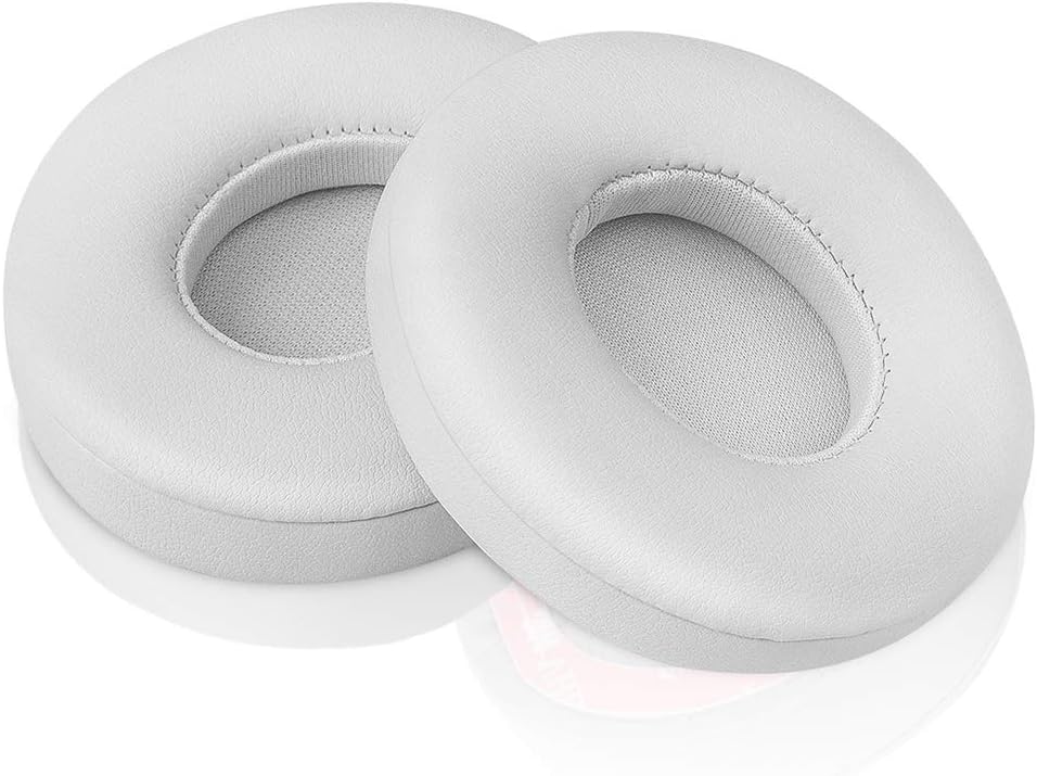 Link Dream Replacement Ear Pads for Beats Solo 2 Solo 3 - Replacement Ear Cushions Memory Foam Earpads Cushion Cover for Solo 2  Solo 3 Wireless Headphone (White)