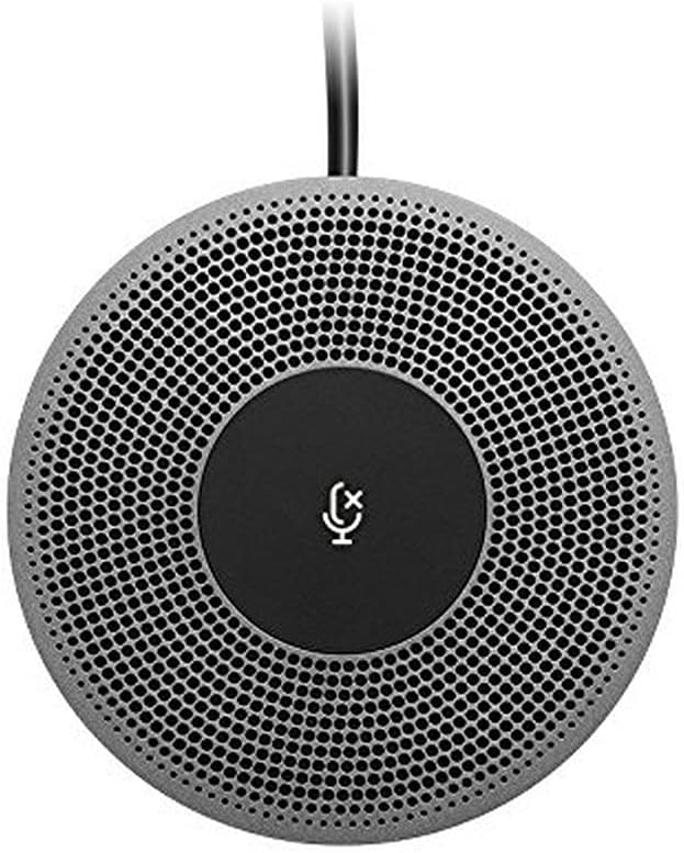 Logitech Expansion Mic for MeetUp, Plug-and-Play, Indicator Lights, Microphone Type Mono, Wideband, Noise Canceling, PC/Mac/Laptop/Macbook/Tablet - Black