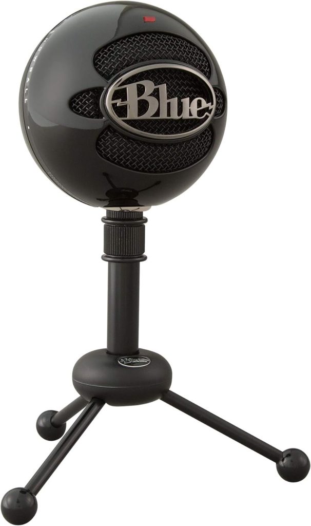 Logitech for Creators Blue Snowball USB Microphone for PC, Mac, Gaming, Recording, Streaming, Podcasting, Condenser Mic with Cardioid and Omnidirectional Pickup Patterns, Stylish Retro Design – White