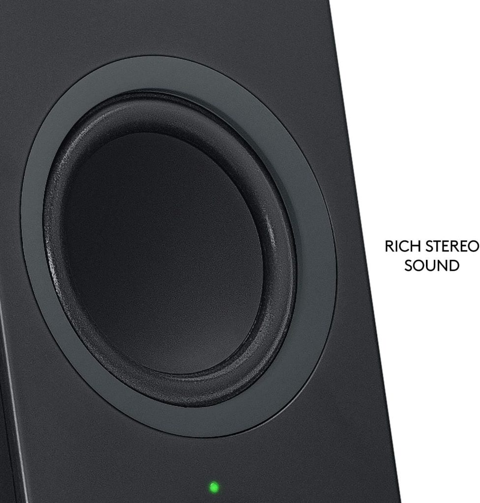 Logitech Z207 2.0 Multi Device Stereo Speaker (Black), 9.5 x 3.5 x 4.9Quot;