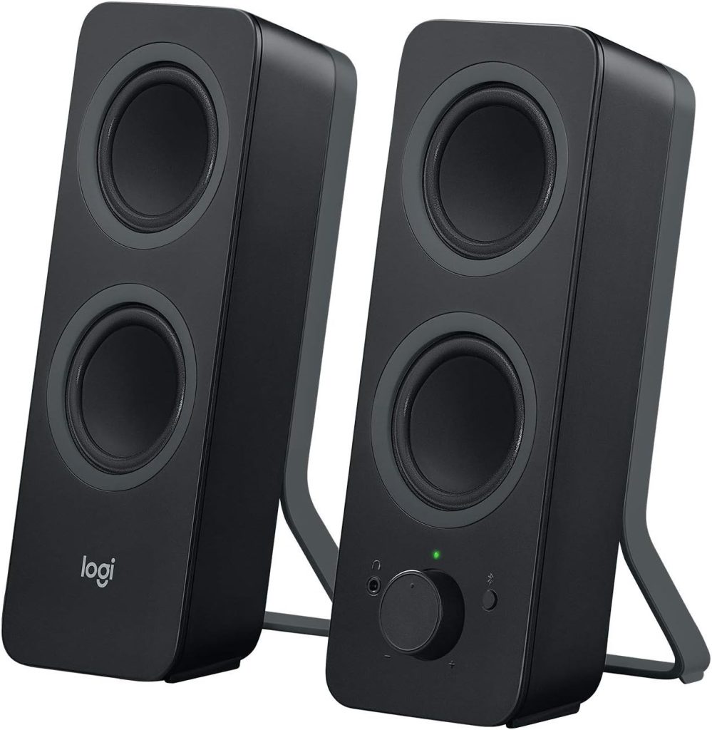 Logitech Z207 2.0 Multi Device Stereo Speaker (Black), 9.5 x 3.5 x 4.9Quot;