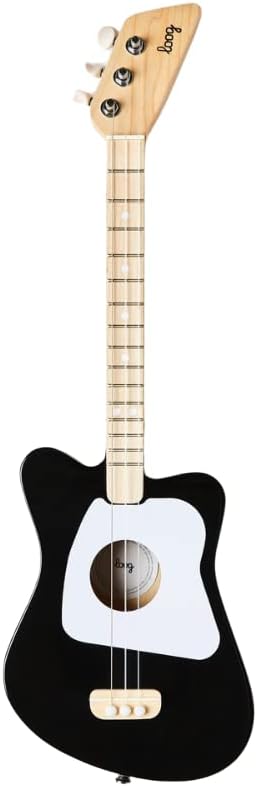 Loog Mini Acoustic kids Guitar for Beginners 3-strings Ages 3+ Learning app and lessons included Black