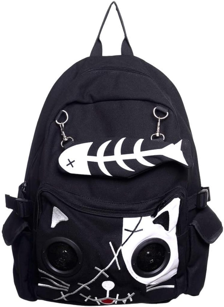 Lost Queen Kitty Speaker Backpack (White)