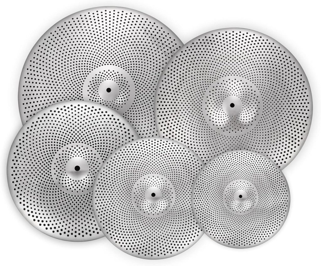 Low Volume Cymbal Pack Silver Mute Cymbal 14/16/18/20 5 Pieces Drum Cymbal Set