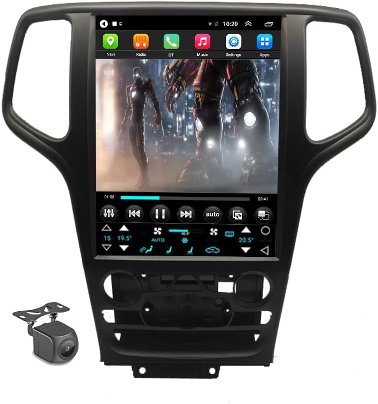 LUOWAN Android 10 Radio for Jeep Grand Cherokee 2014-2020 12.1inch Tesla Style Car in-Dash GPS Navigation Console IPS Touch Screen 4+64GB Wireless carplay 4G LTE WiFi