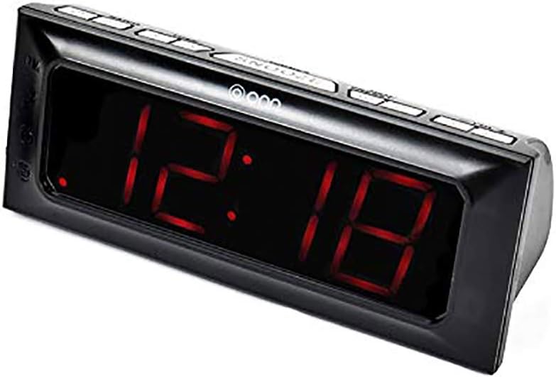 Lutema Onn Am/Fm Digital Clock Radio Snooze/Dual Alarms with Snooze and Sleep Function – Black ONA15AV101 (Renewed)
